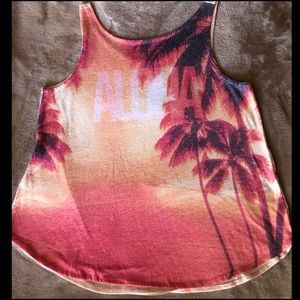 American Eagle Outfitters “Aloha” Flowy Tank